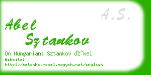abel sztankov business card